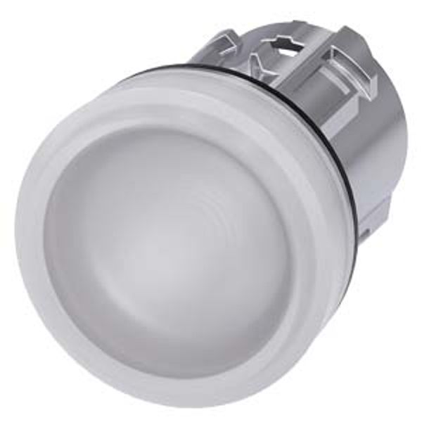 Indicator lights, 22 mm, round, metal, shiny, white, lens, smooth, with  3SU1051-6AA60-0AA0-Z Y13 image 2