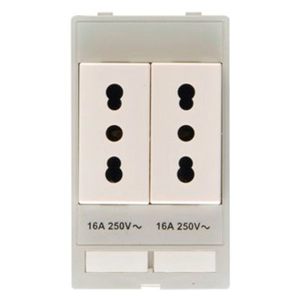 Plug socket module double Italy (CEI) image 1