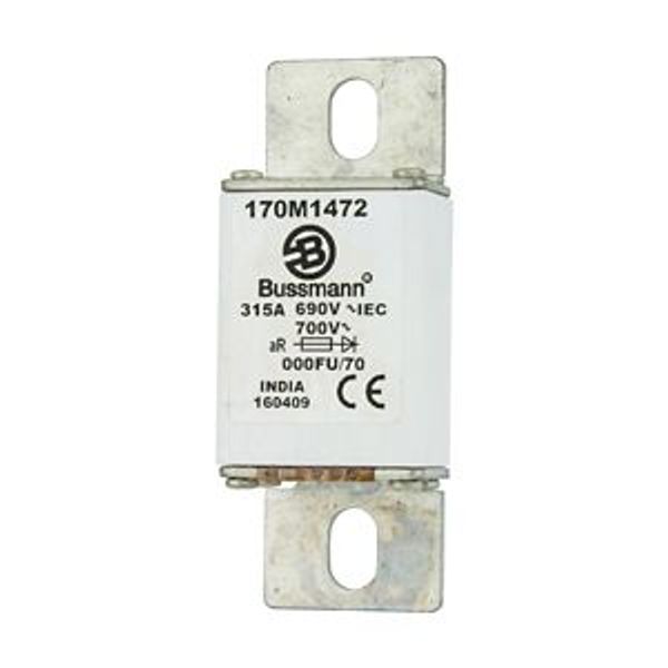 Fuse-link, high speed, 315 A, AC 690 V, size 000, 24 x 36 x 96 mm, aR, IEC image 5