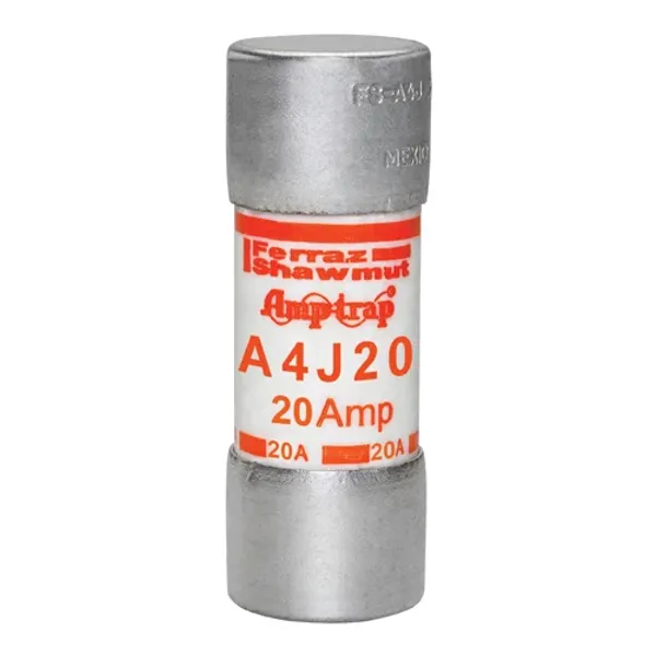 Fuse A4J - Class J - Fast-Acting 600VAC 300VDC 20A Ferrule image 1