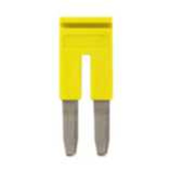 Cross bar for terminal blocks 2.5 mm² screw models, 2 poles, Yellow co image 1