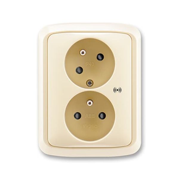 5583A-C02357 C Double socket outlet with earthing pins, shuttered, with turned upper cavity, with surge protection image 47