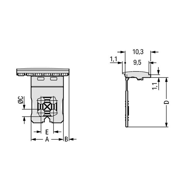 1-conductor THT female connector straight push-button Push-in CAGE CLA image 2