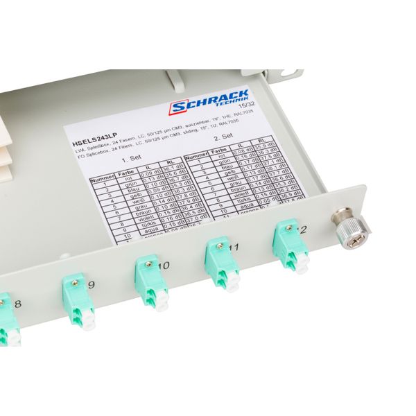 FO Splicebox, 12 Fibers, LC, 50/125æm OM3, 19", 1U, Class C image 6