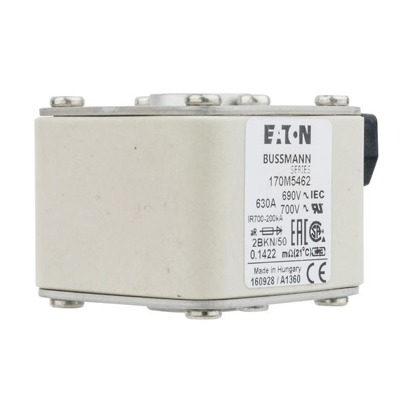 Fuse-link, high speed, 630 A, AC 690 V, size 2, aR, IEC, UL, single indicator image 11