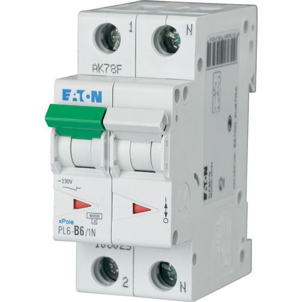 Miniature circuit breaker (MCB), 1 A, 1p+N, characteristic: D image 1