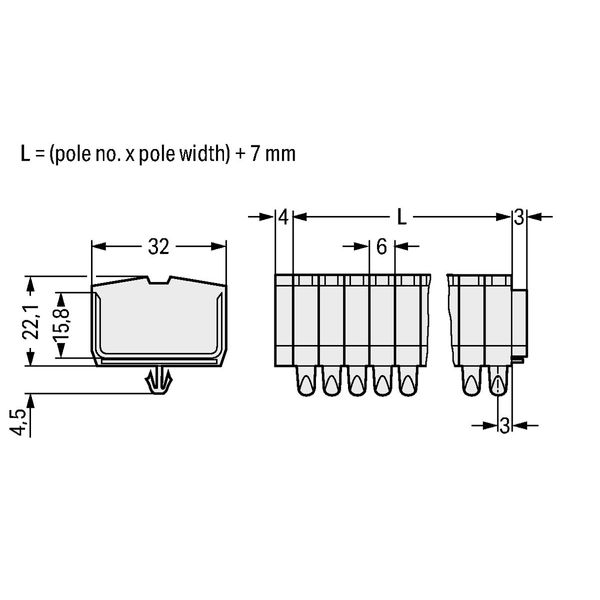 2-conductor terminal strip without push-buttons suitable for Ex e II a image 2