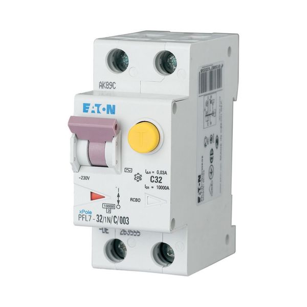 RCD/MCB combination, 32 A, 300 mA, MCB trip characteristic: C, 1p+N, RCD trip characteristic: AC image 2