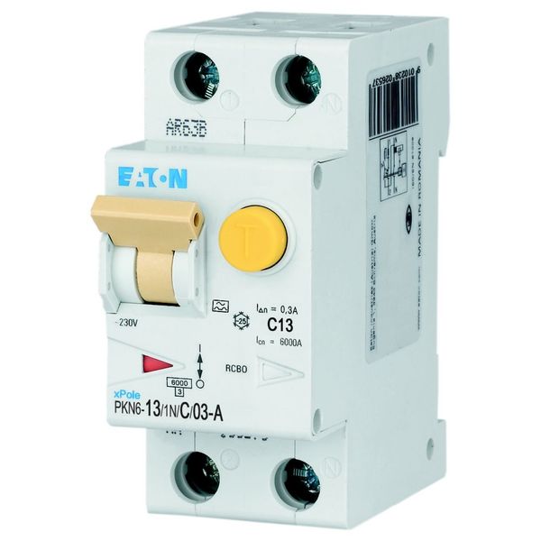 RCD/MCB combination, 13 A, 300 mA, MCB trip characteristic: C, 1p+N, RCD trip characteristic: A image 6