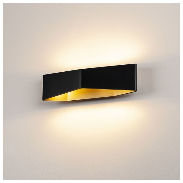 BIG CARISO 2 LED, 22W, 500lm, 827, black/ brass image 2