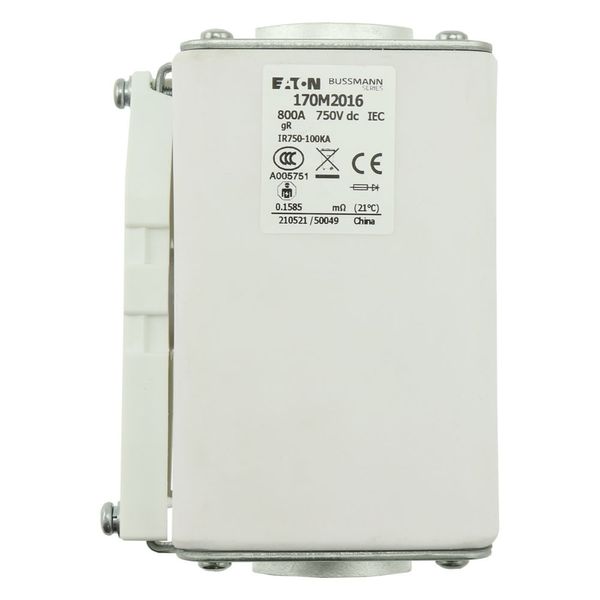 Fuse-link, high speed, 80 A, DC 750 V, compact size 1, 41 x 59 x 128 mm, aR, IEC, single indicator image 15