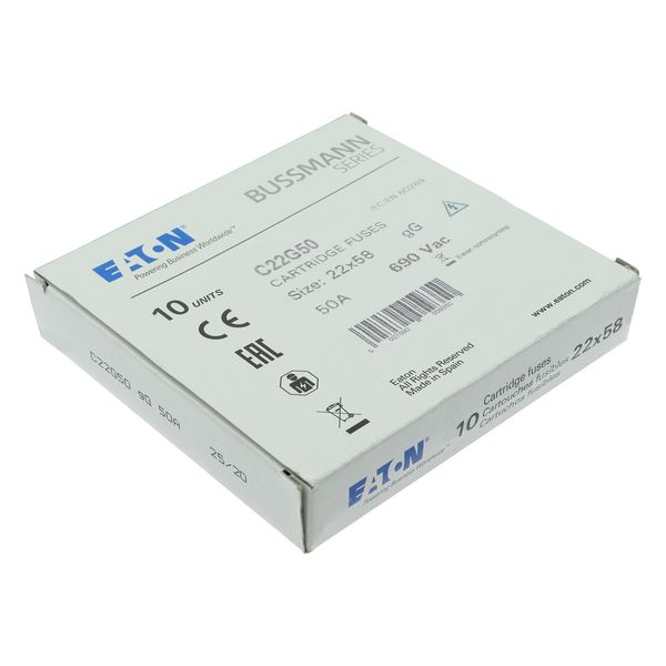 Fuse-link, LV, 50 A, AC 690 V, 22 x 58 mm, gL/gG, IEC image 13