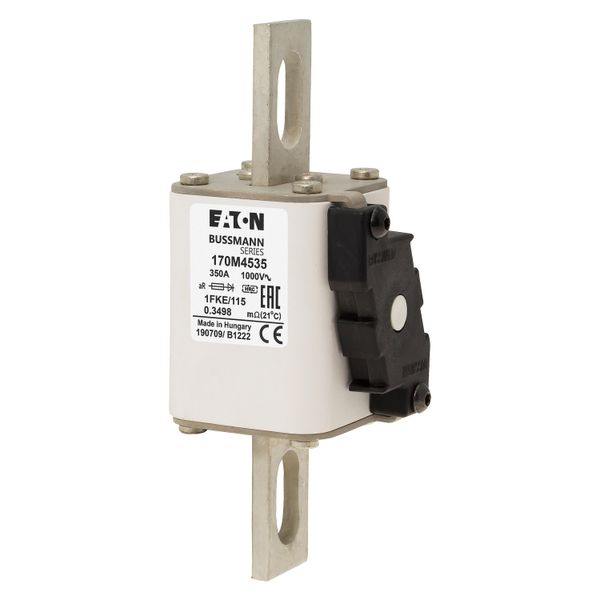 Fuse-link, high speed, 350 A, AC 1000 V, size 1, 51 x 68 x 102 mm, aR, IEC, single indicator image 11