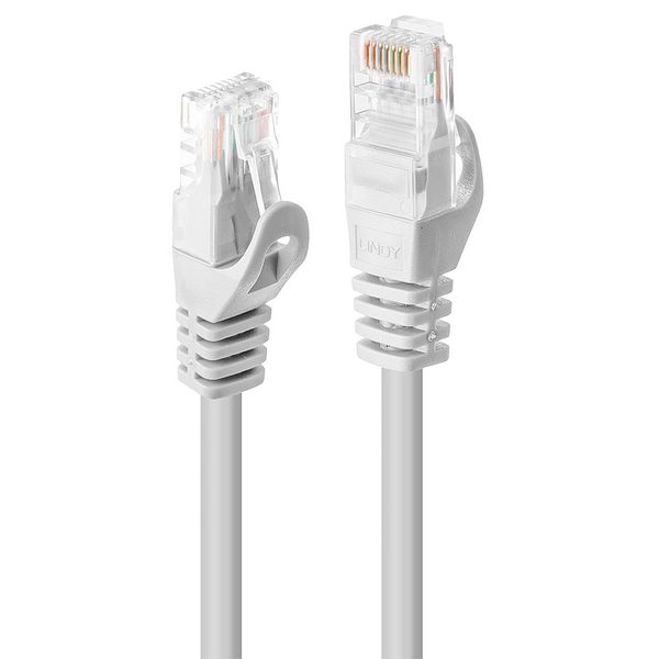 0.3m Cat.6 U/UTP Network Cable, White RJ45, M/M, 250MHz, CCA image 1