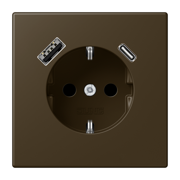 SCHUKO socket with USB type C ME1520-18CAT image 2