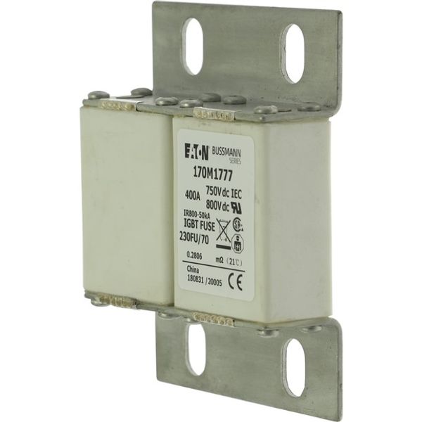 Fuse-link, high speed, 400 A, DC 750 V, size 230, 24 x 78 x 98 mm, aR, IEC, UL image 2