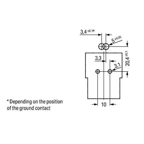 Plug with direct ground contact 3-pole black image 4