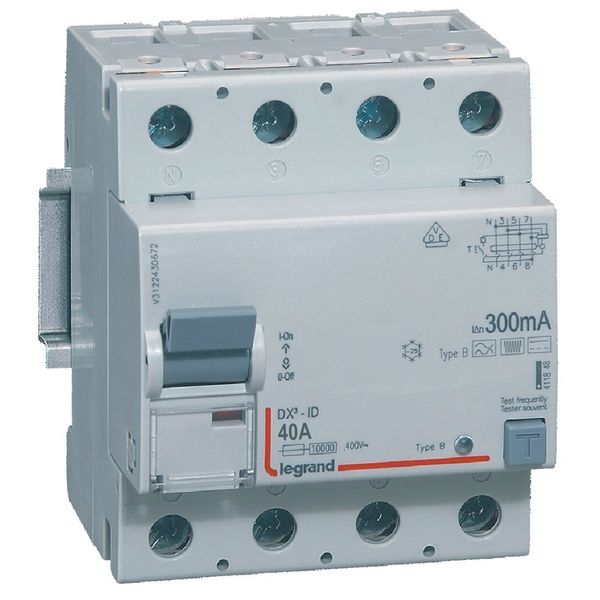 RCD DX³-ID - 4P - 230 V~ - 40 A - 300 mA - B type - neutral on left-hand image 2