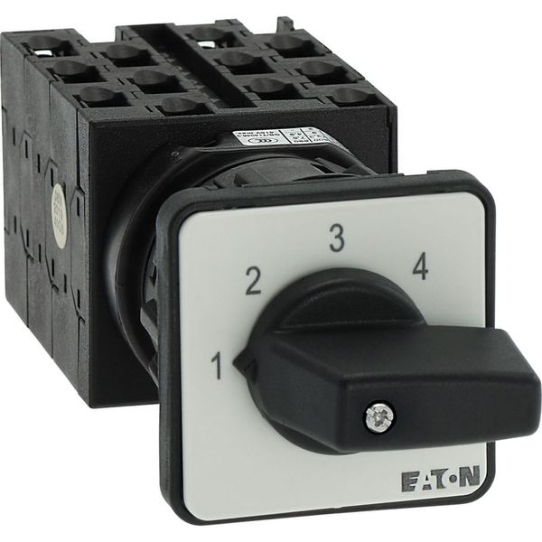 Step switches, T0, 20 A, centre mounting, 6 contact unit(s), Contacts: 12, 45 °, maintained, Without 0 (Off) position, 1-4, Design number 8271 image 20