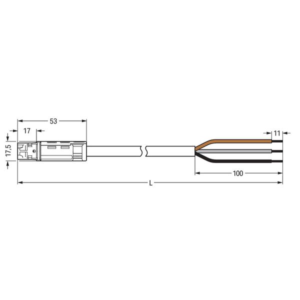 pre-assembled connecting cable Eca Plug/open-ended brown image 5