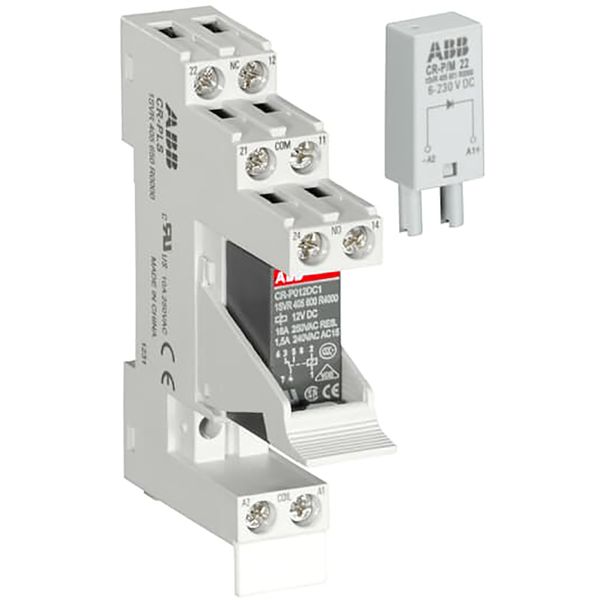 CR-P230AC1LS Interface relay, cpl. with socket and holder image 1