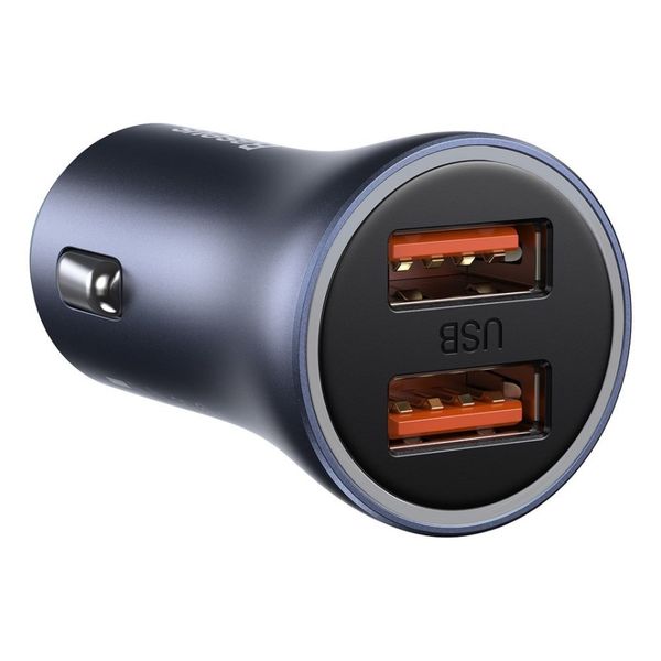 Car Quick Charger 40W 12-24V 2xUSB QC4.0 SCP FCP AFC, Dark Gray image 2