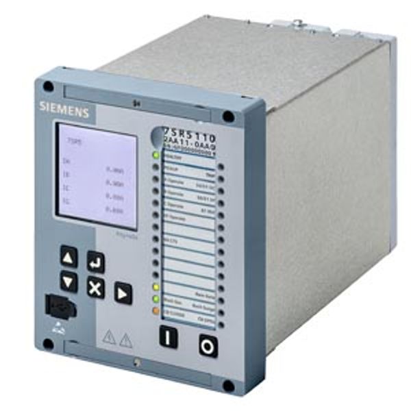 Directional time-overcurrent protection 7SR51 4 curr. trans., 4 volt. trans., 9 BI, 11 BO (incl. 3 HSBO), 3AFD .... 7SR5111-1AD11-0AA0 image 1