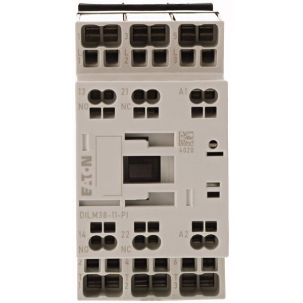 Contactor, 3 pole, 380 V 400 V 18.5 kW, 1 N/O, 1 NC, 110 V 50 Hz, 120 V 60 Hz, AC operation, Push in terminals image 1