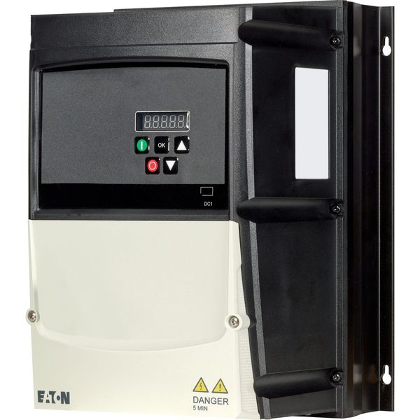 Variable frequency drive, 230 V AC, 3-phase, 18 A, 4 kW, IP66/NEMA 4X, Radio interference suppression filter, Brake chopper, 7-digital display assembl image 18