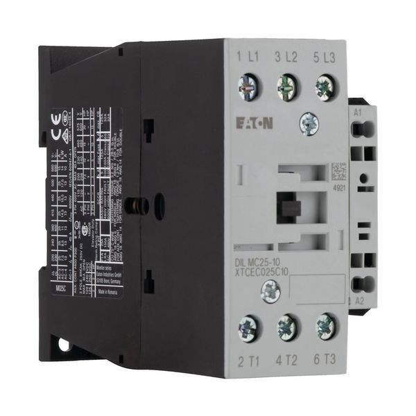 Contactor, 3 pole, 380 V 400 V 11 kW, 1 N/O, 24 V 50/60 Hz, AC operation, Spring-loaded terminals image 10