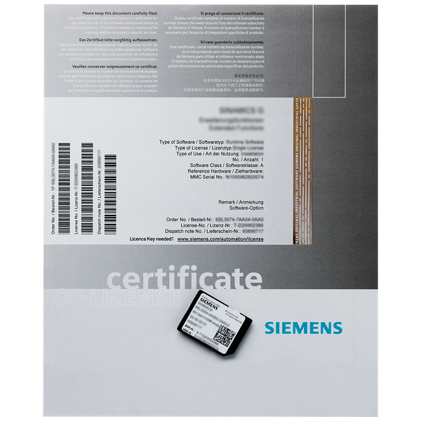 SINUMERIK ONE CNC software 31-3 software 6.21 6 languages (en,de,fr,it,es,zh-CHS) on SD card with  6FC5852-1XG21-0YA0 image 2