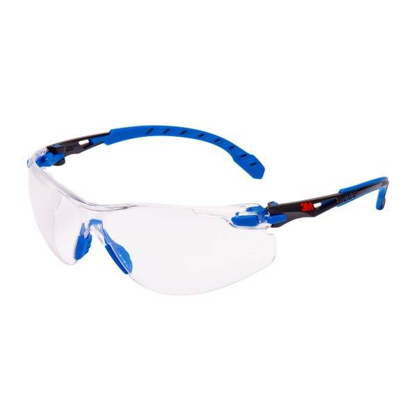 3M™ Solus™ 1000 Safety Glasses, Blue/Black Frame, Scotchgard™ Anti-Fog image 1