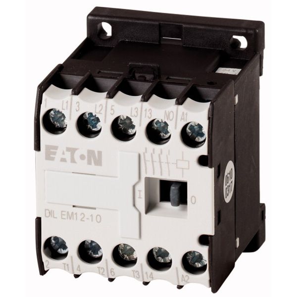 Contactor, 230 V 50/60 Hz, 3 pole, 380 V 400 V, 5.5 kW, Contacts N/O = Normally open= 1 N/O, Screw terminals, AC operation image 1