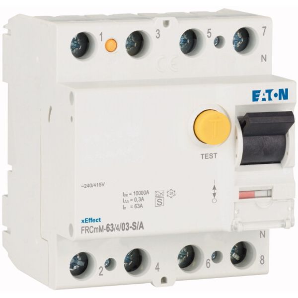 Residual current circuit breaker (RCCB), 63A, 4p, 300mA, type S/A image 4