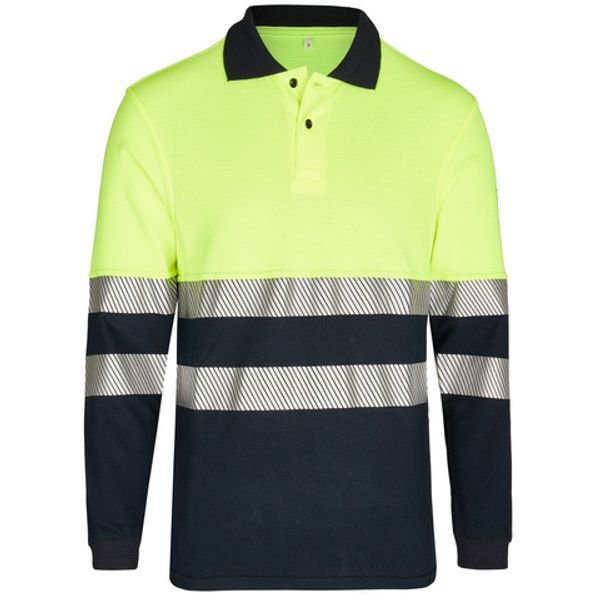 Arc-fault-tested polo shirt Bicolour - yellow/blue, APC 1, size: XS image 1