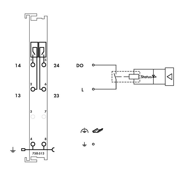 2-channel relay output AC 250 V 2.0 A light gray image 4