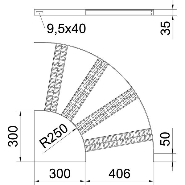 SLZB L 90 400 SG 90° bend with Z-rung B406mm image 2