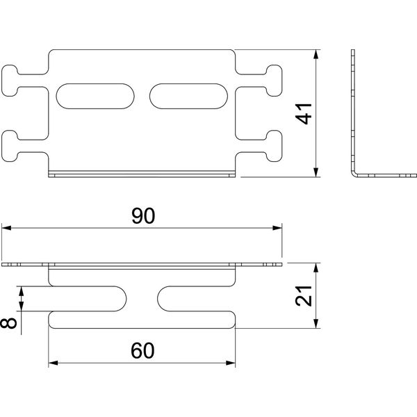 LHS 40 Cable fixing device vertical for fire protection duct 40x20 image 2