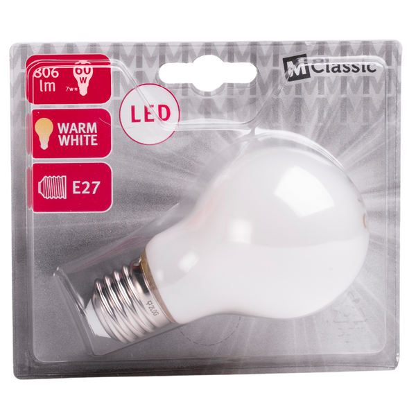 LED Bulb Filament E27 7W A60 2700K 806lm FR image 1