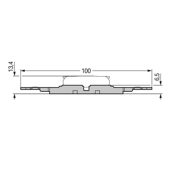 Mounting carrier with strain relief 1-way for inline splicing connecto image 2