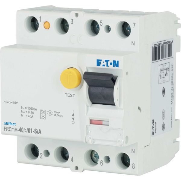 Residual current circuit breaker (RCCB), 40A, 4p, 100mA, type S/A image 12