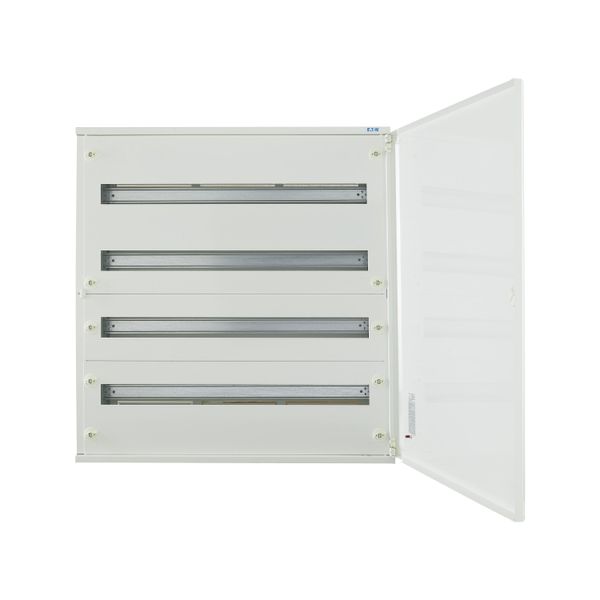 Complete surface-mounted flat distribution board, white, 24 SU per row, 4 rows, type C image 5