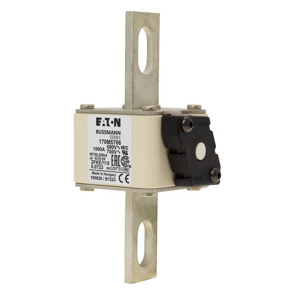 Fuse-link, high speed, 1000 A, AC 690 V, size 2, 61 x 77 x 135 mm, aR, IEC, UL, single indicator image 5