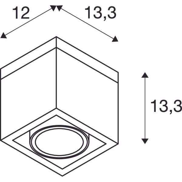 ESKINA FRAME CL single, Ceiling-mounted light anthracite 15W 1100/1200lm 3000/4000K CRI80 95° image 2