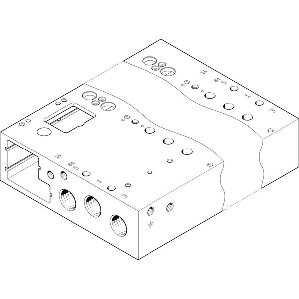 VABM-L1-14G-G14-24-GR Manifold rail image 1