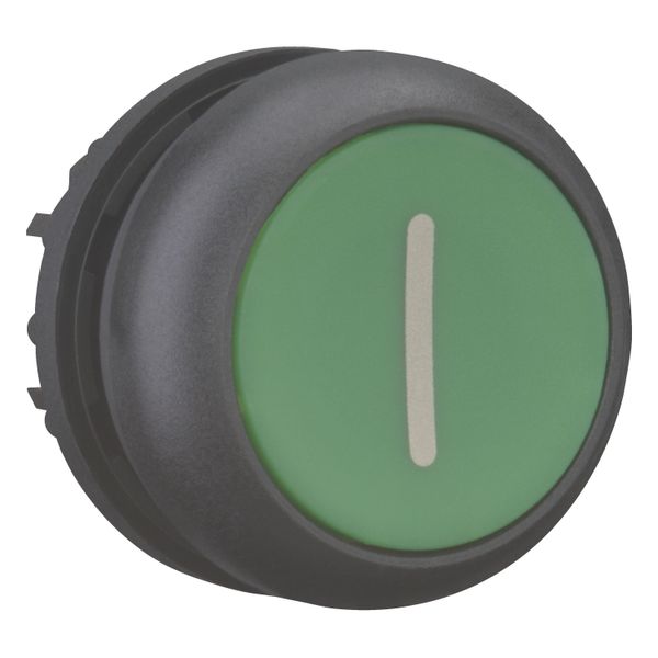 Pushbutton, RMQ-Titan, Flat, momentary, green, inscribed, Bezel: black image 8