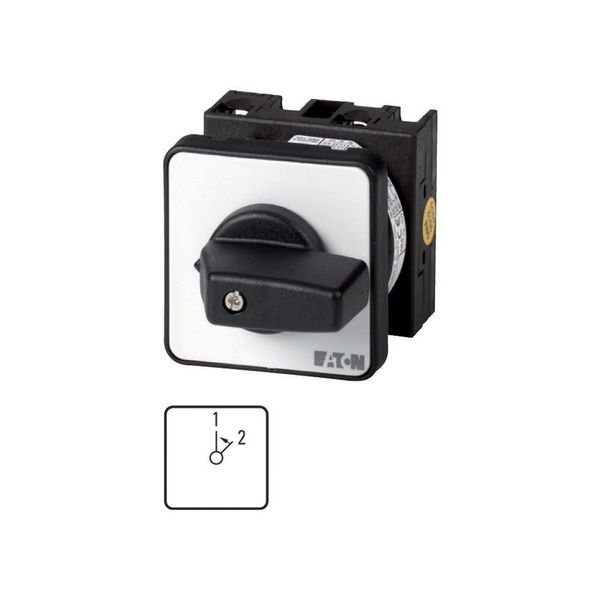 Changeover switches, T0, 20 A, flush mounting, 3 contact unit(s), Contacts: 6, 45 °, momentary, Without 0 (Off) position, With spring-return to 1, 1 image 3