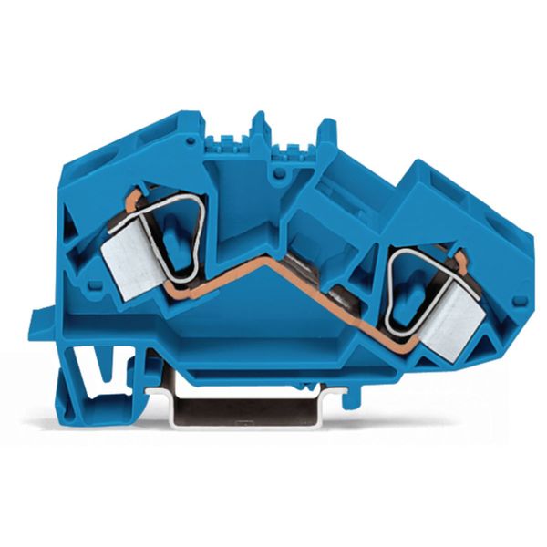 2-conductor through terminal block 16 mm² center marking blue image 2