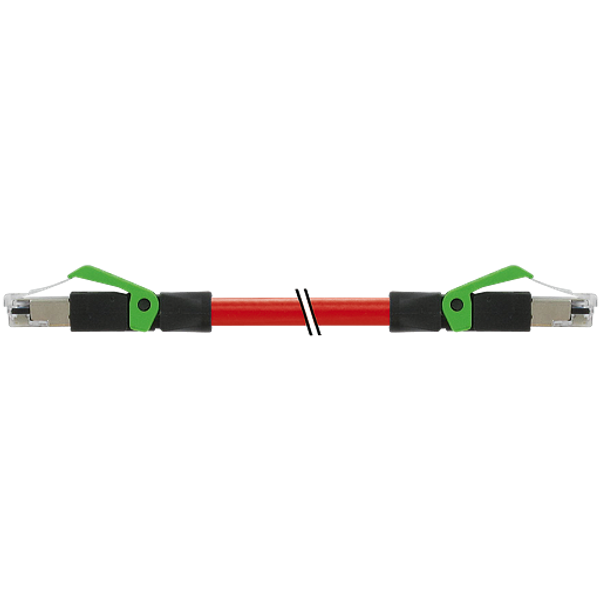 RJ45 male 0°/RJ45 male 0° PUR 1x4xAWG22 shielded rd+dragch 60m image 1