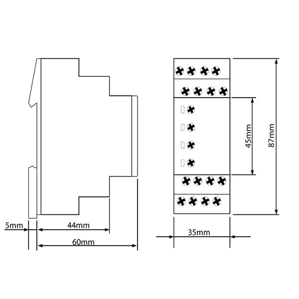 Timer multifunction 12-240V AC/DC, 2CO, 8A/250V image 3